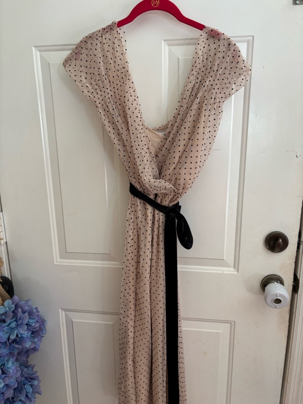 LOFT Outlet Pale beige/blush Polka Dot Dress